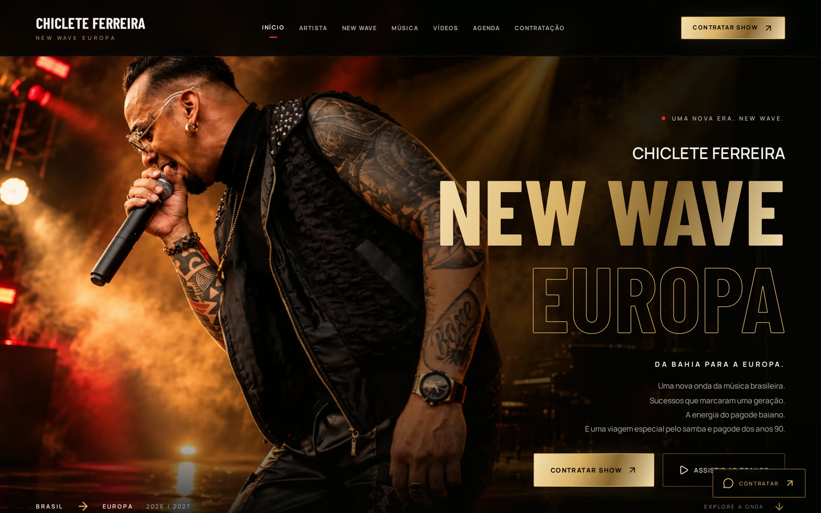 Entrada do site Chiclete Ferreira Oficial